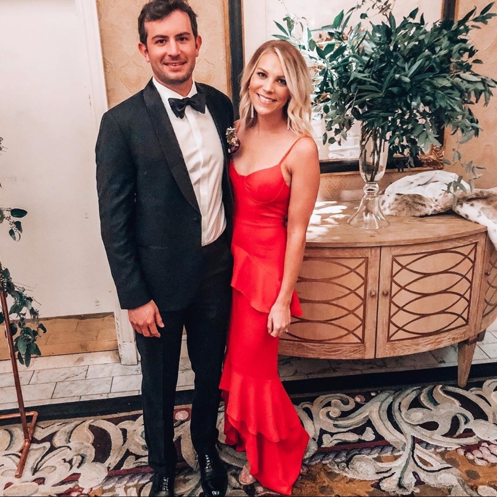 Lovers + Friends Meadow Gown in Red